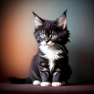 Playful Gray Kitty with Pretty Whiskers