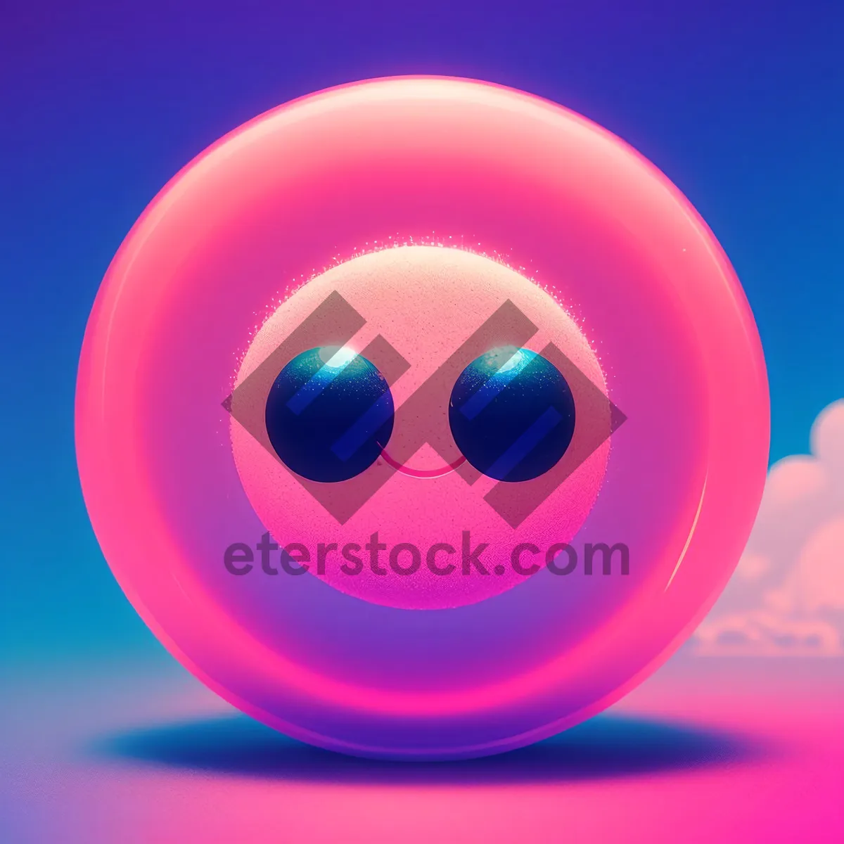 Picture of Modern Glass Button Set: Bright Shiny Round Icons