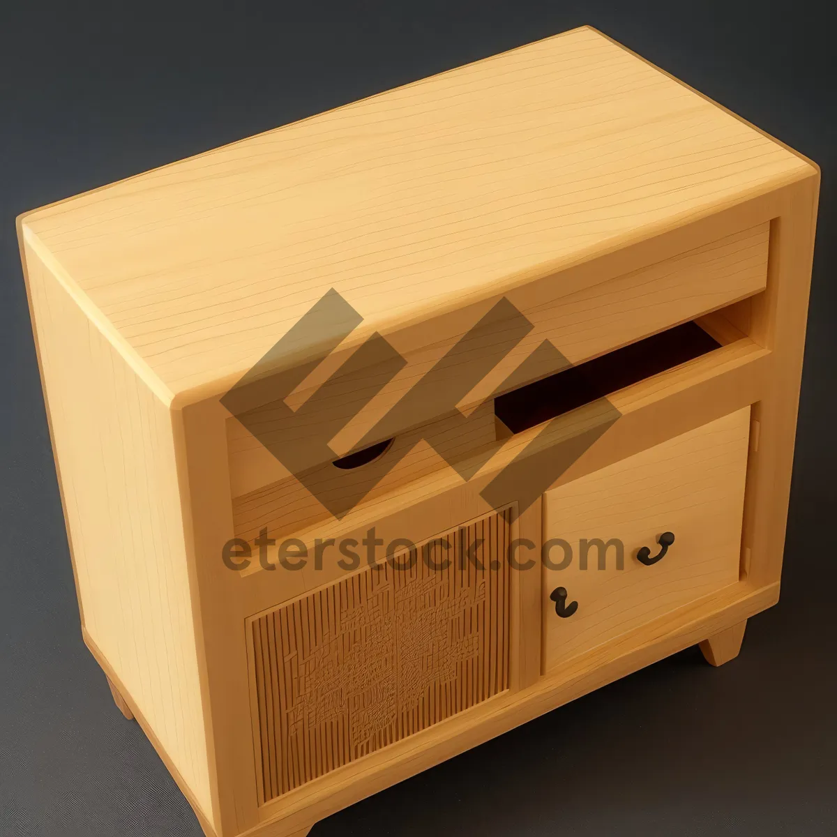 Picture of Wooden Storage Box with Office Furniture