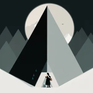 Symbolic Sign in Colored Illustration Image