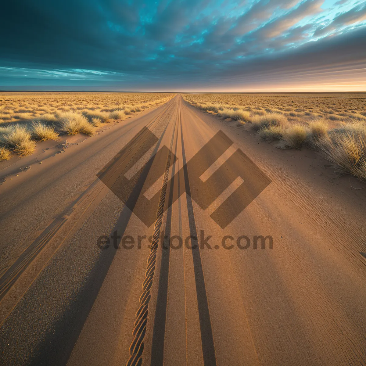 Picture of Fast Freeway Driving through Desert Landscape