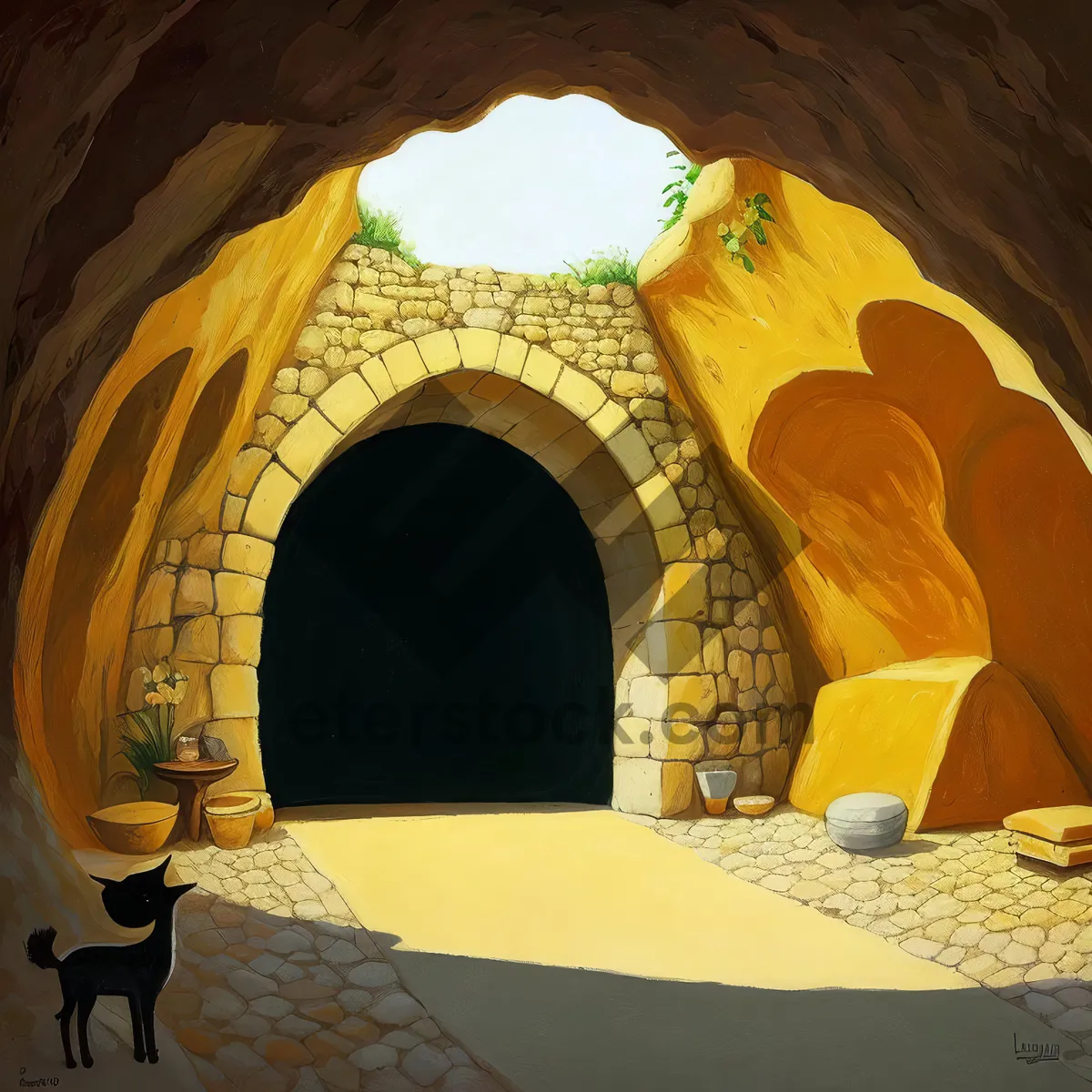 Picture of Iconic stone vaulted roof of ancient temple