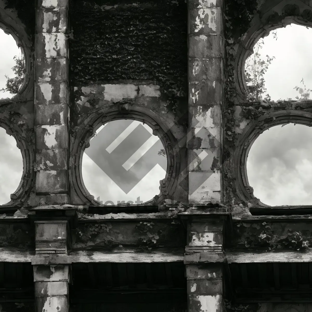 Picture of Ancient Triumph: Historic Stone Guillotine Arch