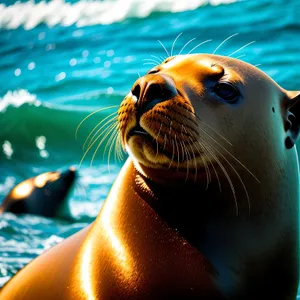 Playful Arctic seal showcasing marine wildlife.