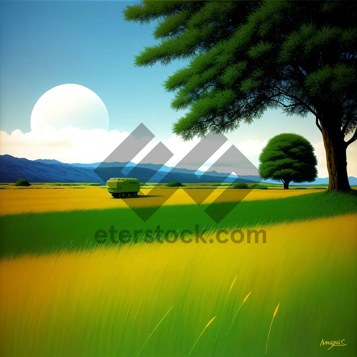 Picture of Elevated Golf Course Overlooking Lush Countryside
