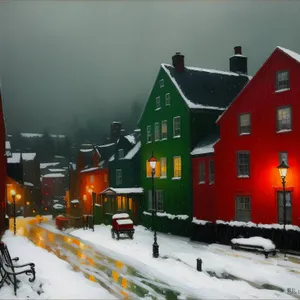 Urban Winter Wonderland: Snow-Covered City Streets