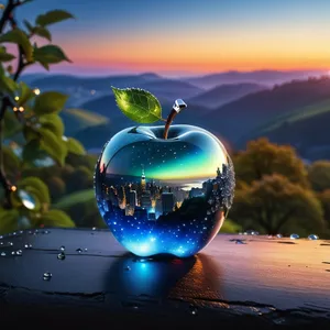 Glass Globe Vase Structure on World Ball Planet