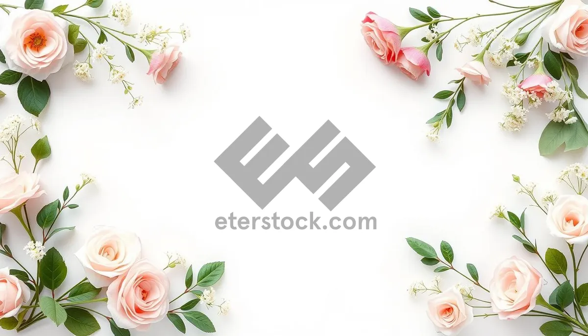 Picture of Floral Retro Swirls Decoration Spring Banner.