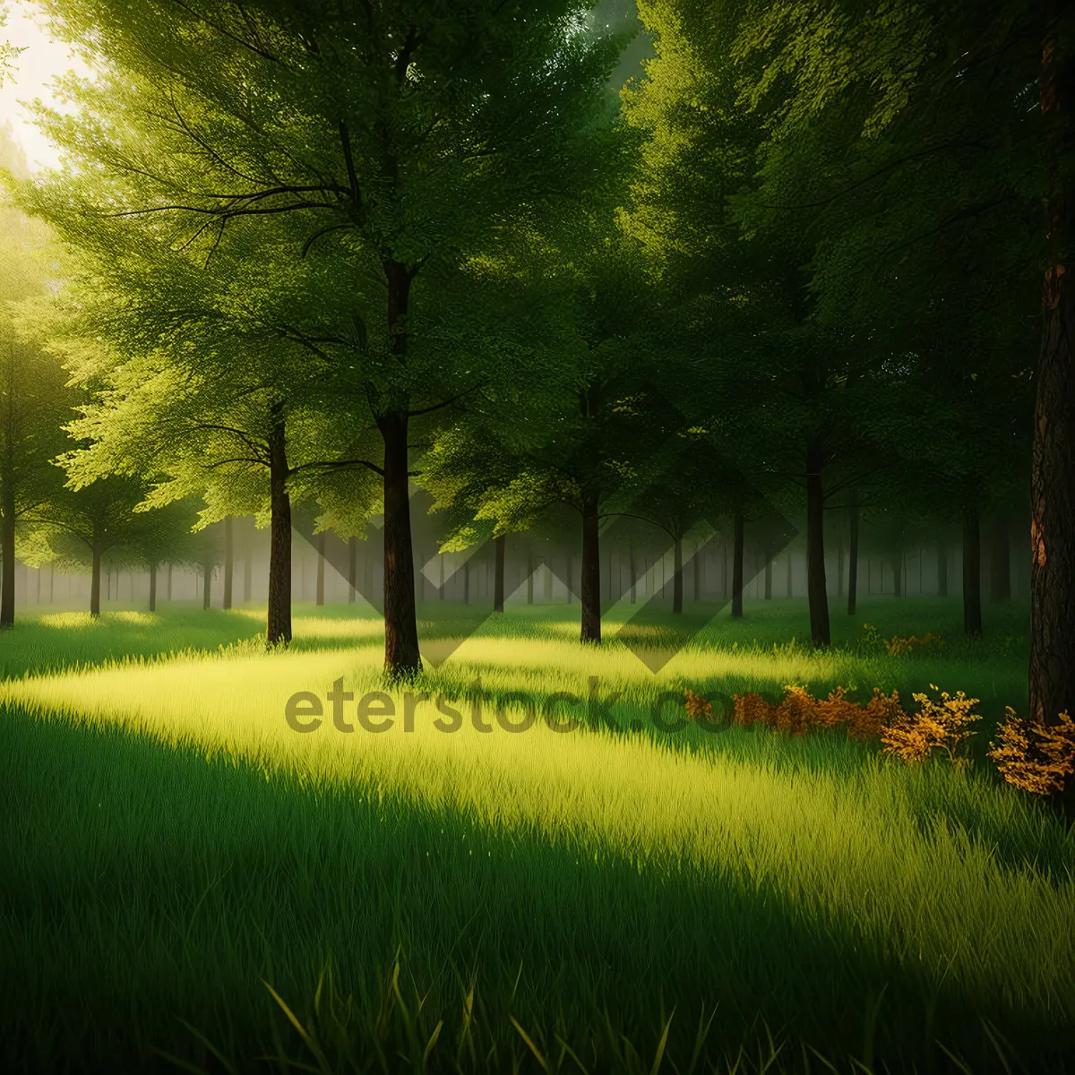 Picture of Colorful Willow Leaves in Rural Landscape