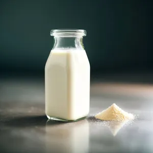 Fresh Dairy Milk in Transparent Glass Bottle