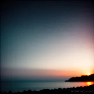 Vibrant Sunset Skyline over Ocean