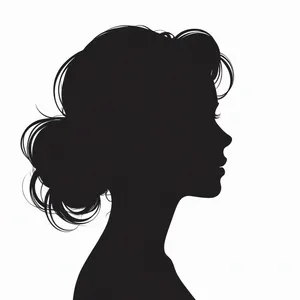 Black Cartoon Silhouette Nose Art Illustration