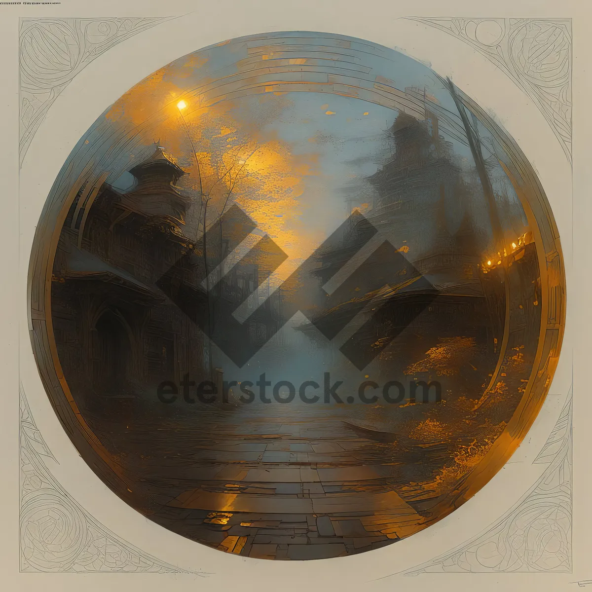 Picture of 3D Earth Globe with Space Background