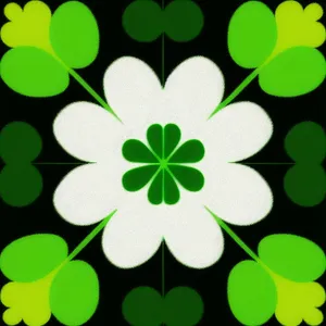 Floral Clover Pattern: Seamless decorative art with light textures