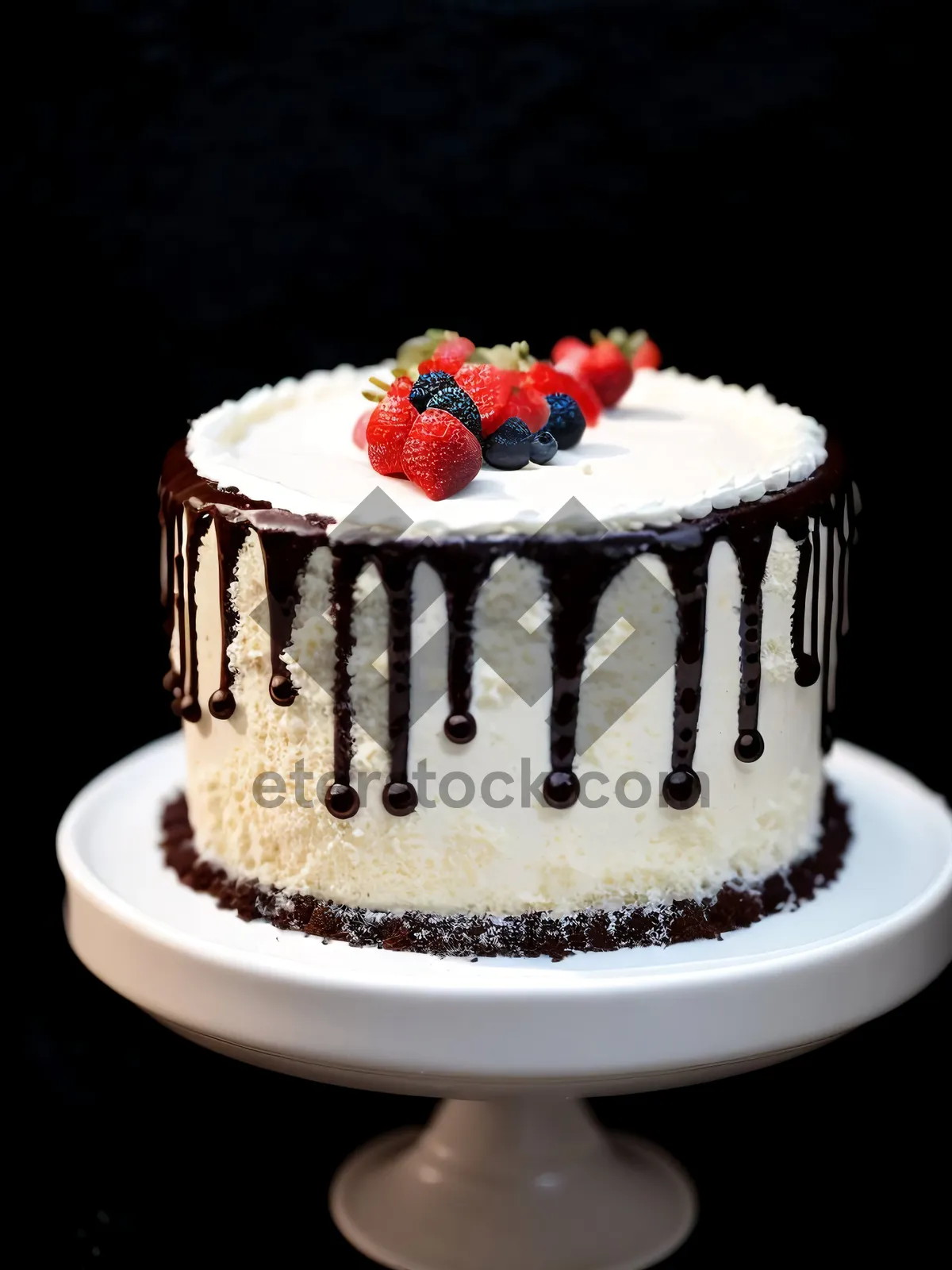 Picture of Delicious Pink Berry Cupcake with Cream