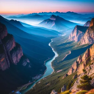 Sunset Over Grand Canyon's Majestic Valley