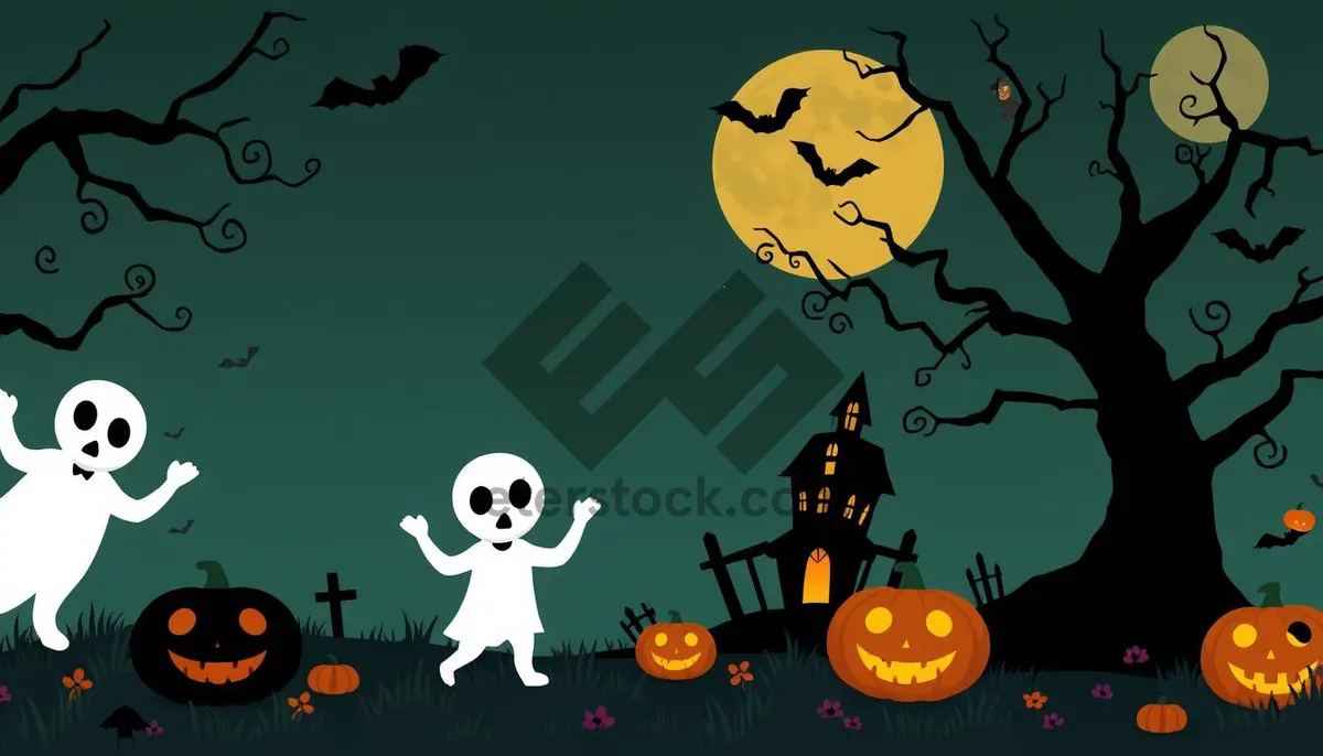 Picture of Spooky Halloween Night Silhouette