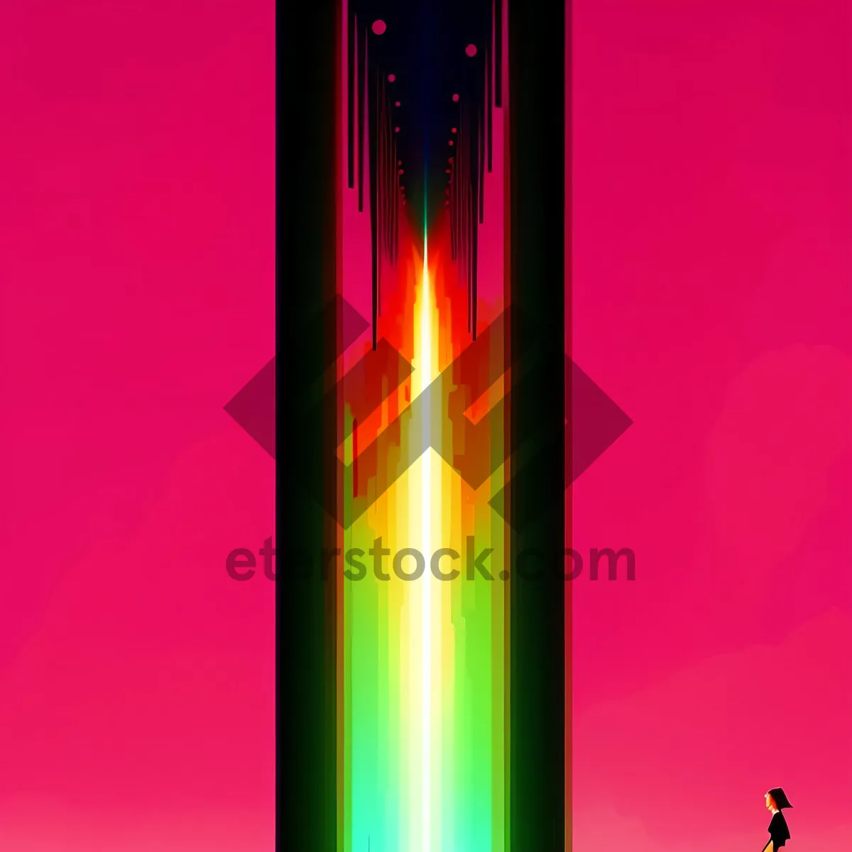 Picture of Colorful Rainbow Graphic Wallpaper for Light Devices