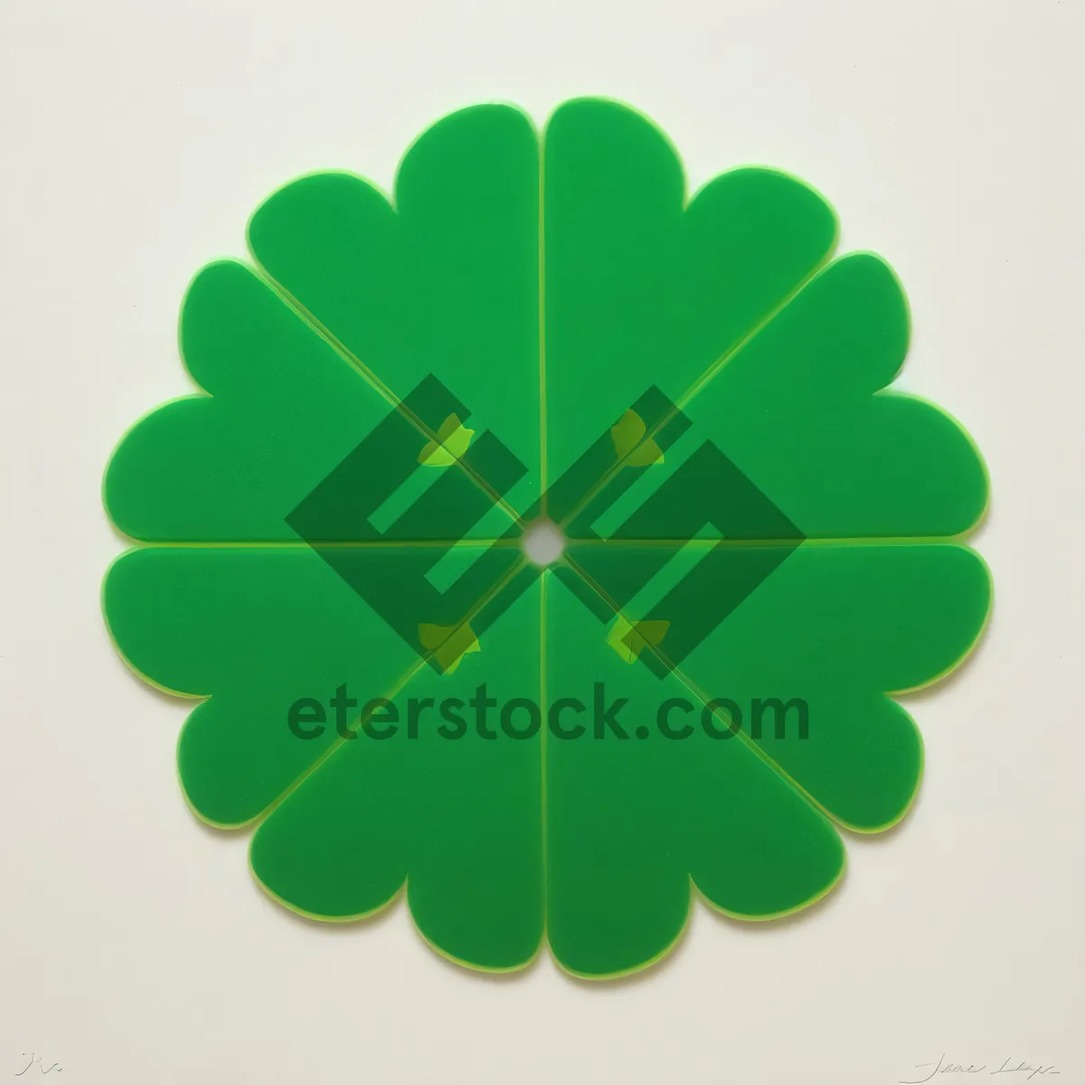 Picture of Artistic Clover Leaf Graphic Design Icon