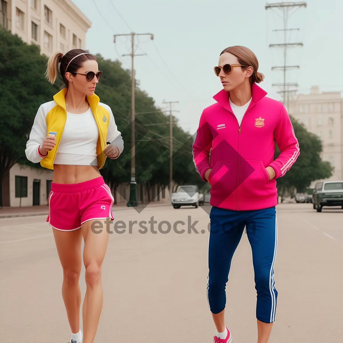 Picture of Active Lifestyle: Beach Jogging in Summer