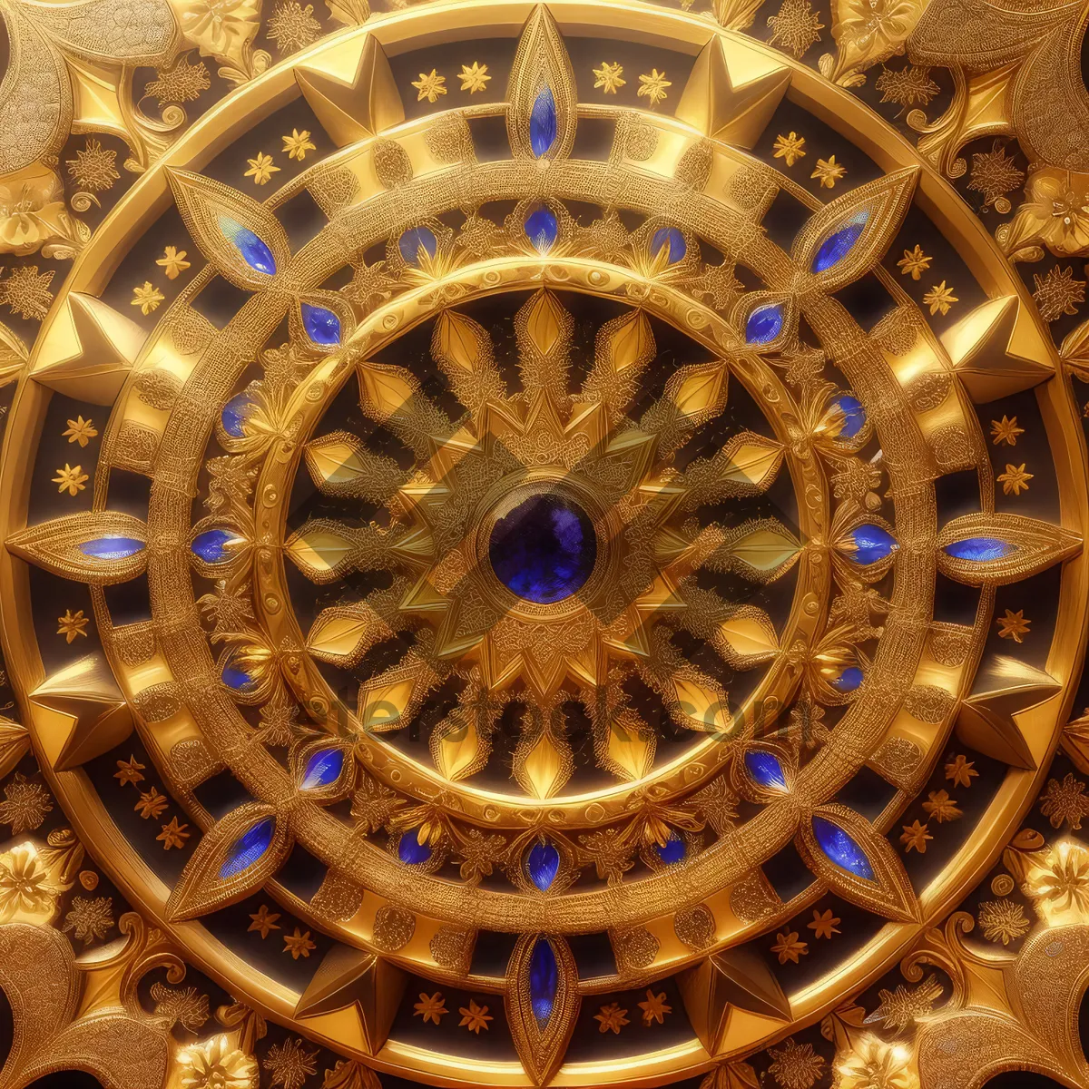 Picture of Old Church Roof with Illuminated Dome