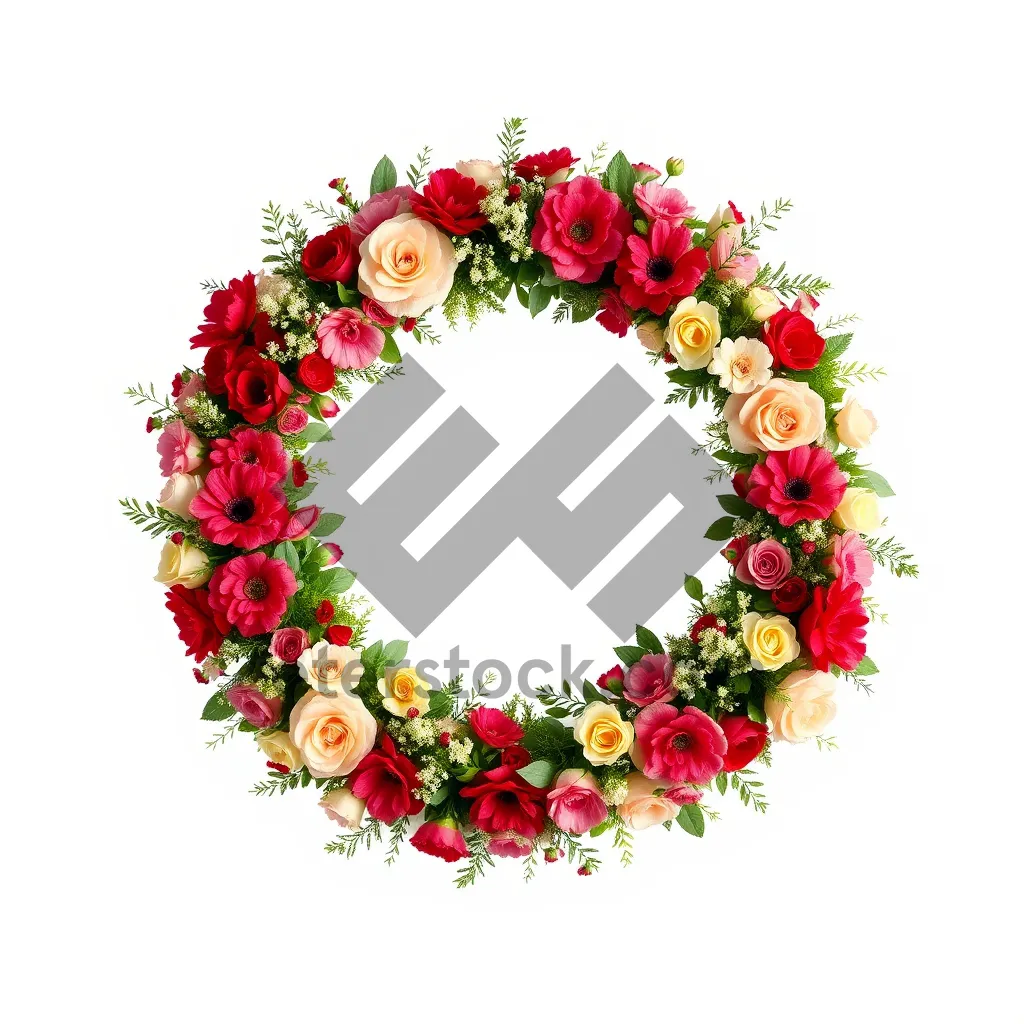 Picture of Floral Retro Border Design Element