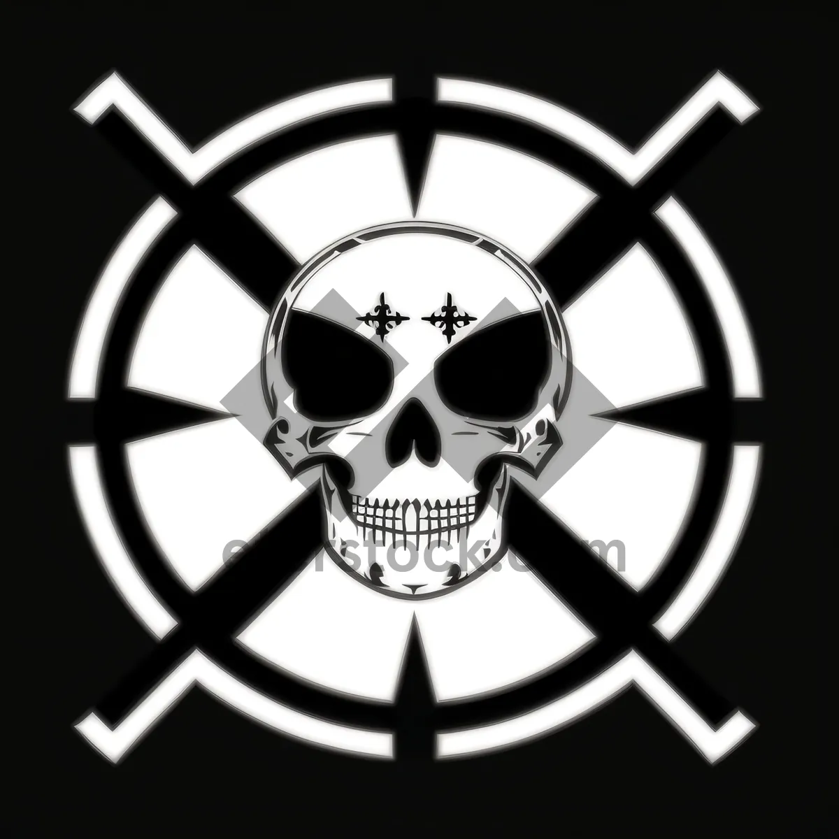 Picture of Pirate Poison Symbol: Cartoon Design with Graphic Art
