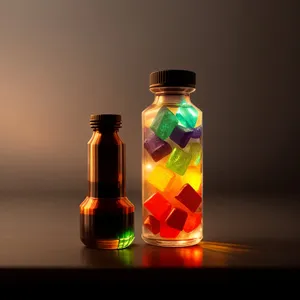 Healthy Medicine Glass Bottle with Liquid