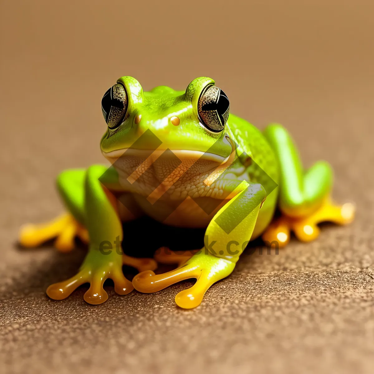 Picture of Vibrant Eyed Tree Frog in Nature's Abstract Abode.