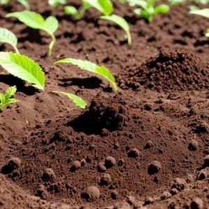 Knoll Texture with Plant on Sand and Dirt