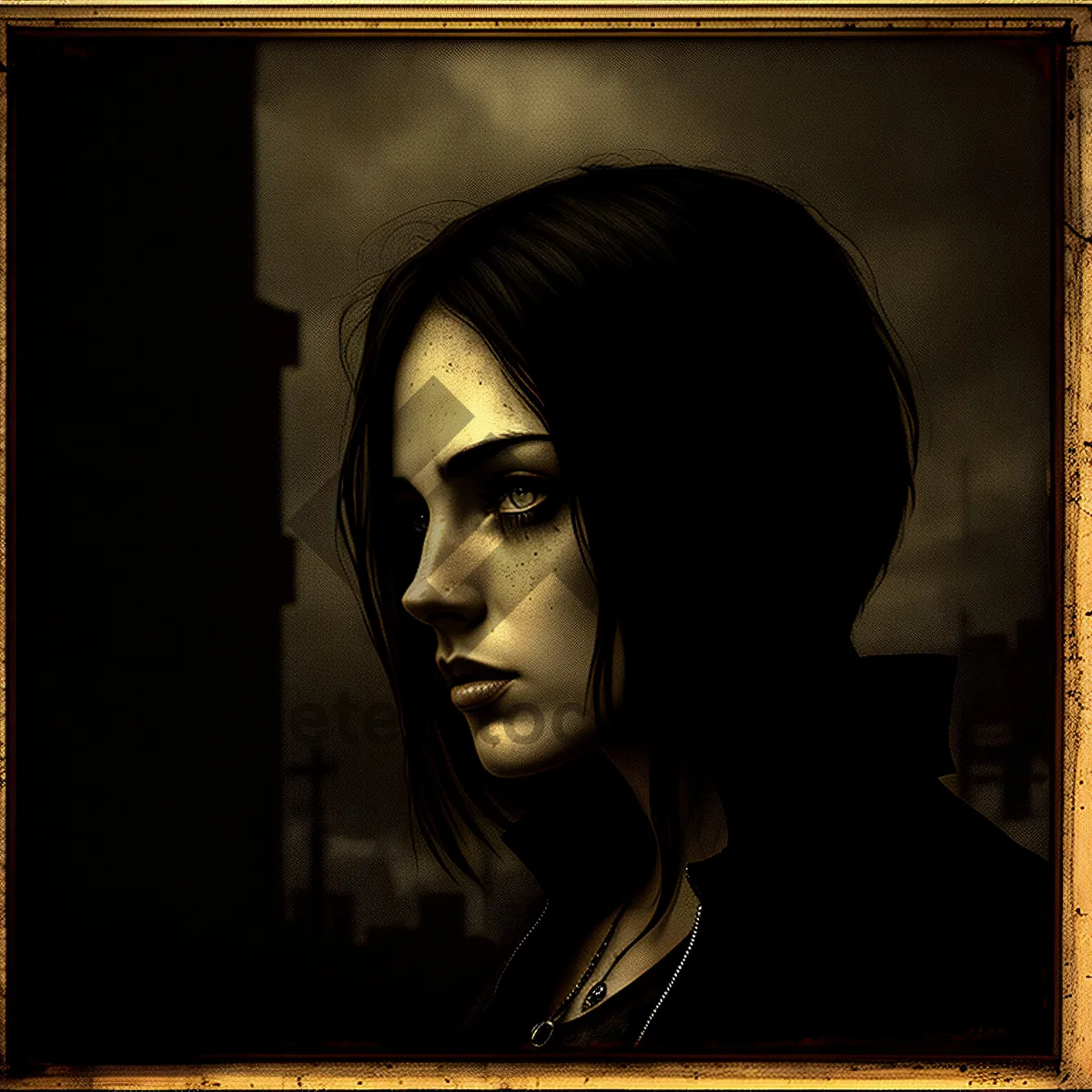 Picture of Seductively Stunning Portrait of Attractive Brunette Model