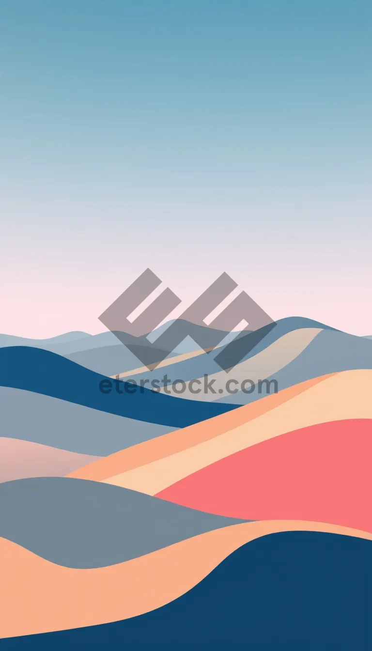 Picture of Graphic Wave Pattern Design Wallpaper Concept