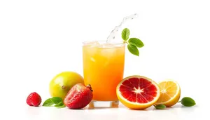 Delicious Orange Juice with Vitamin C and Freshness