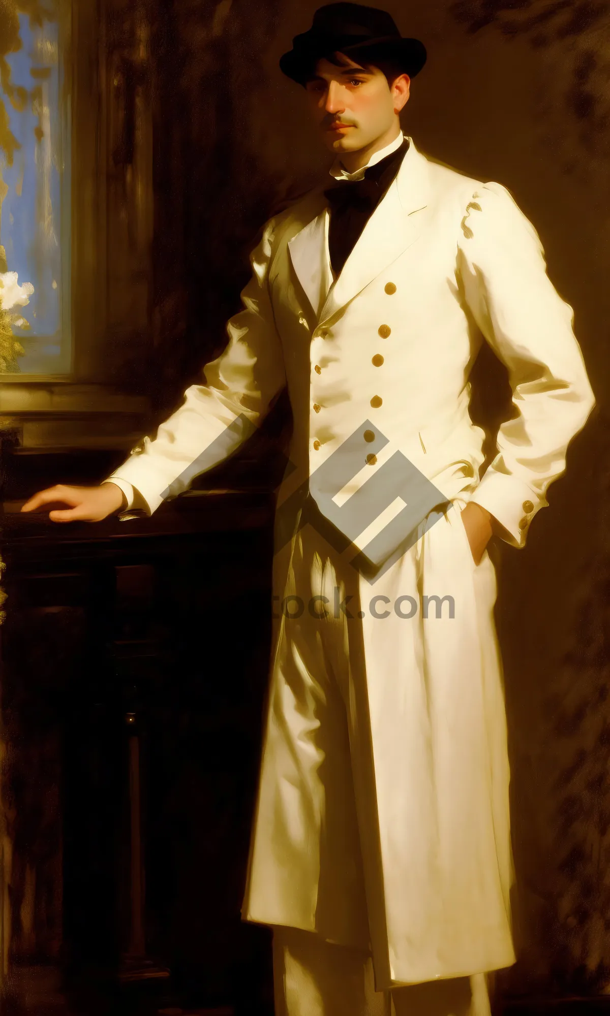 Picture of Stylish Adult Trench Coat Fashion Portrait