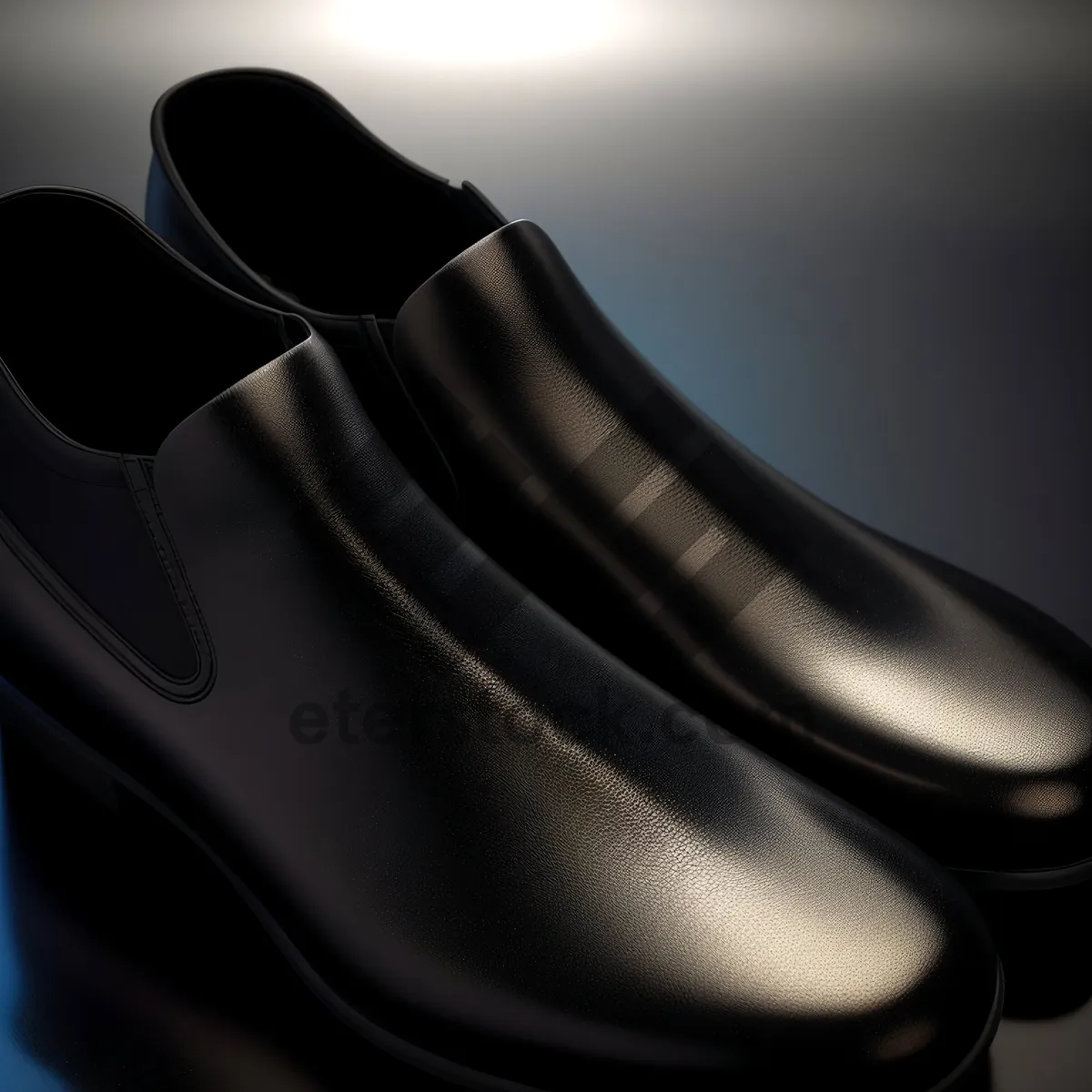 Picture of Classic Black Leather Men's Shoes with Shiny Heels