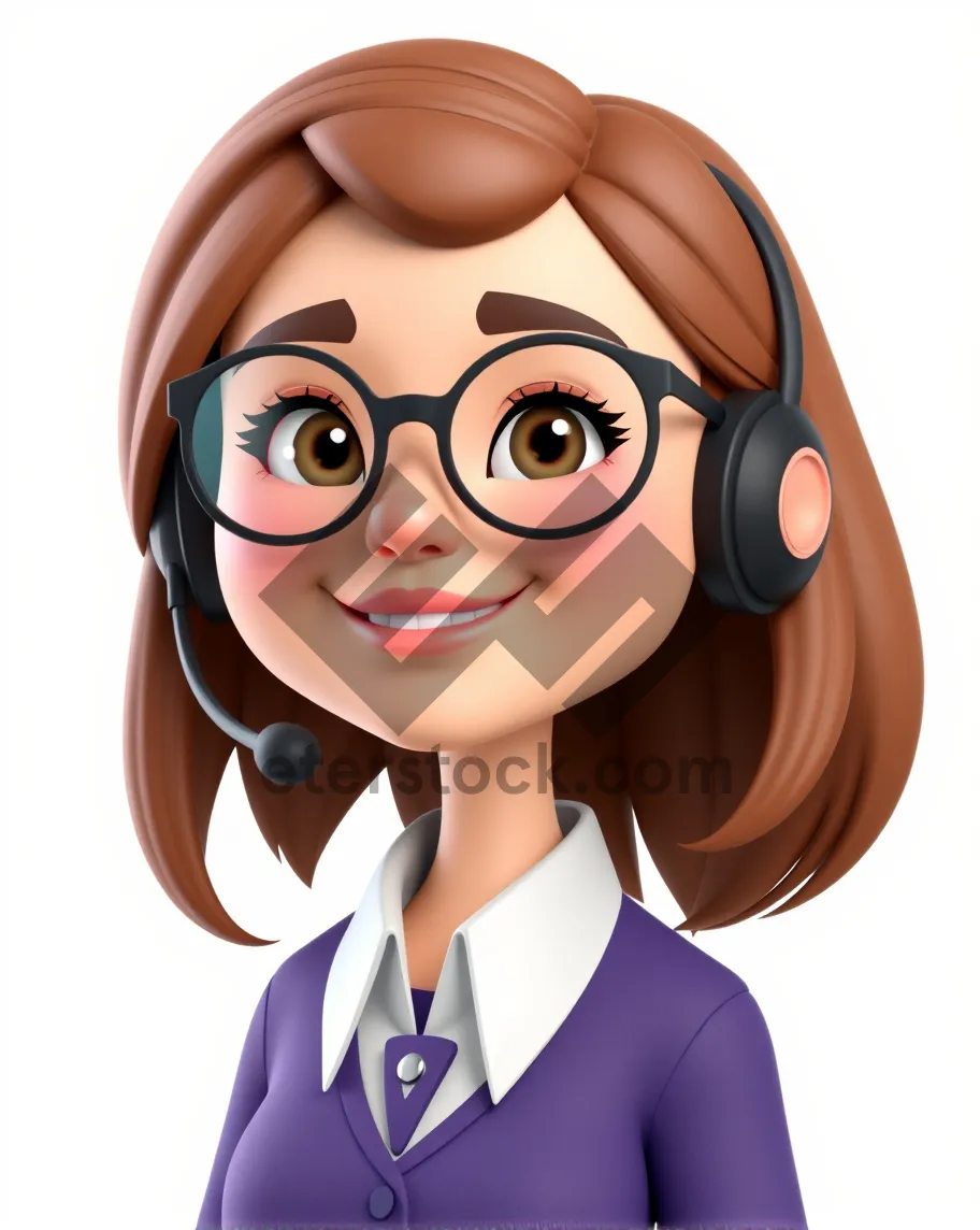 Picture of Pretty Cartoon Face Portrait