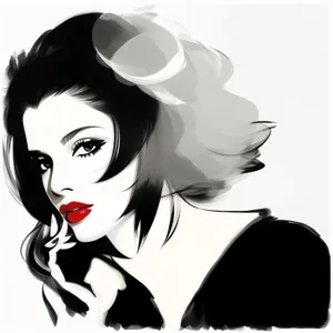 Stylish Cartoon Housewife with Trendy Haircut