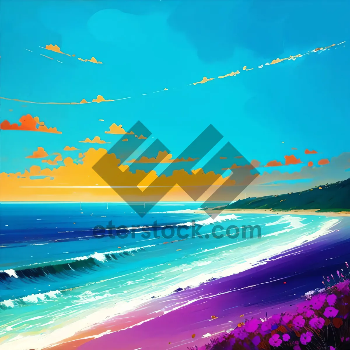 Picture of Serenity at Sunset: Tranquil Beach Paradise