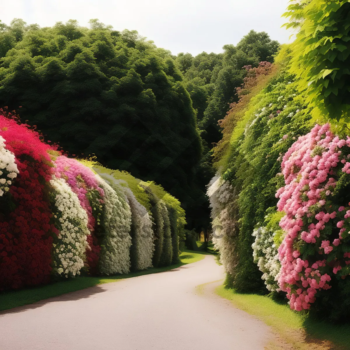 Picture of Pink Flower Garden Outdoors Landscape Plant Park Fabric