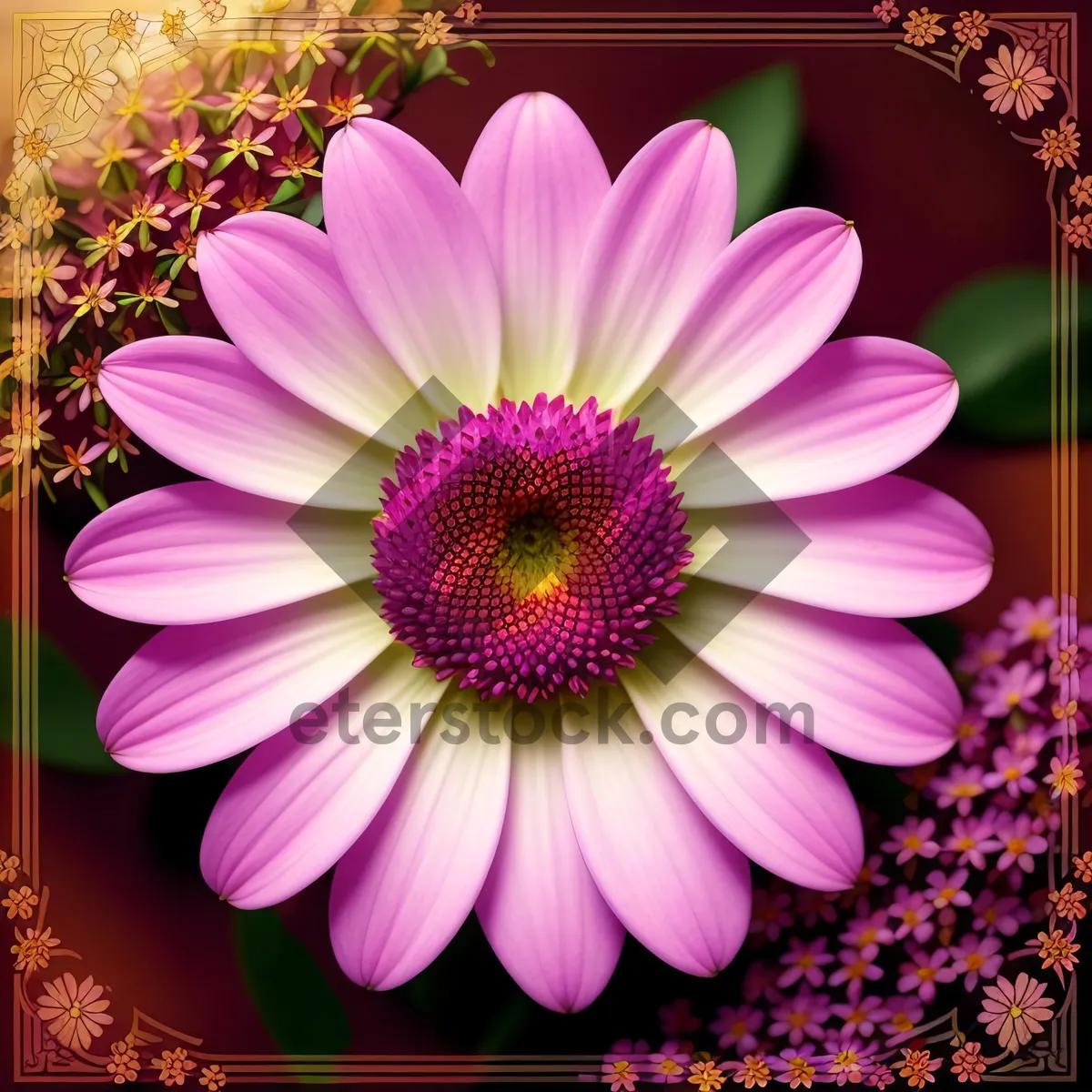 Picture of Pink Daisy Blossom in Full Bloom