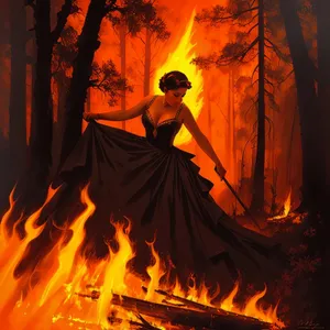 Fiery Glow: A Captivating Dance of Flames