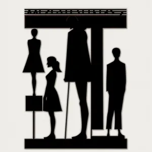 Black Mannequin Silhouettes - Symbolizing Stylish Men in Boutique