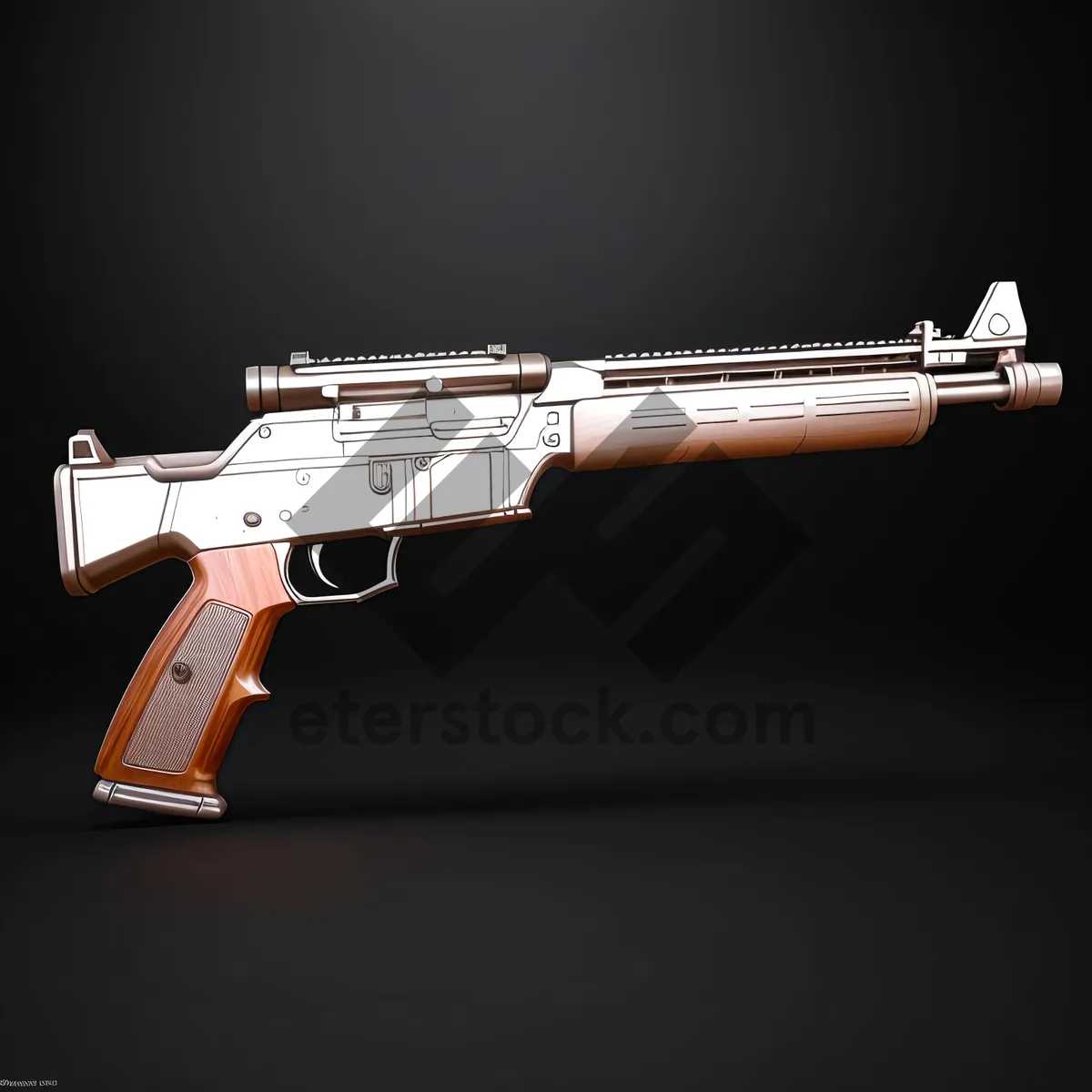 Picture of Black Desert Firearm Tool: Metal Handgun Rifle