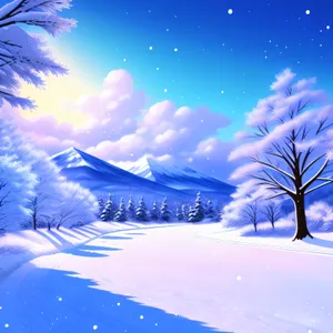 Starry Night Winter Wonderland: Starlit Snowfall on Evergreen