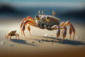 Close-up of a crab - Seafood delicacy portrait.