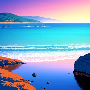 Serene Seascape: A Tranquil Tropical Beach Paradise