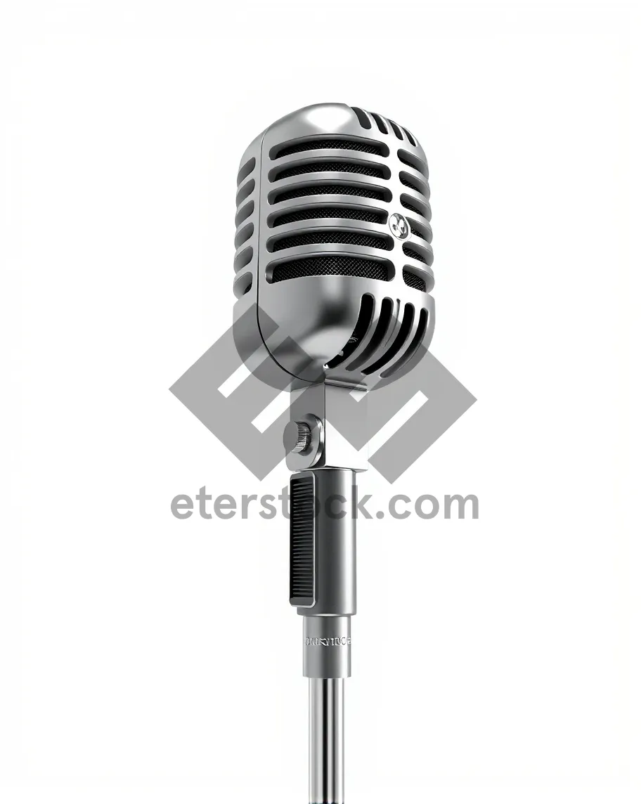 Picture of Vintage microphone on stage for live performances.