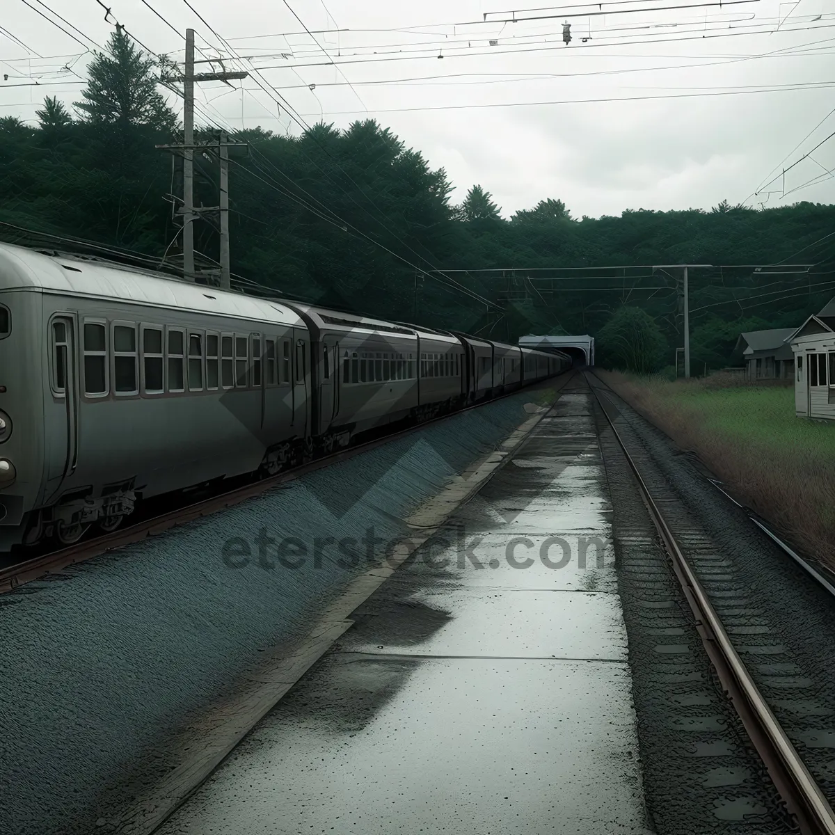 Picture of Fast Station Travel: Passenger Train on Rail