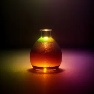 Transparent Yellow Liquid Bottle Image