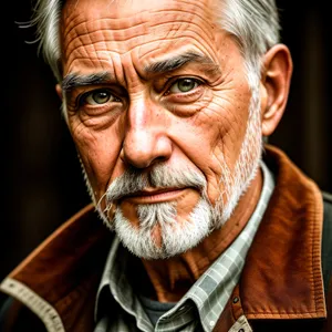 Smiling Senior Man with Gray Hair